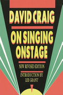 On Singing Onstage