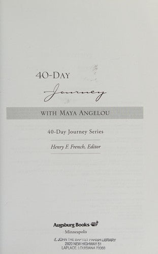 40-Day Journey with Maya Angelou